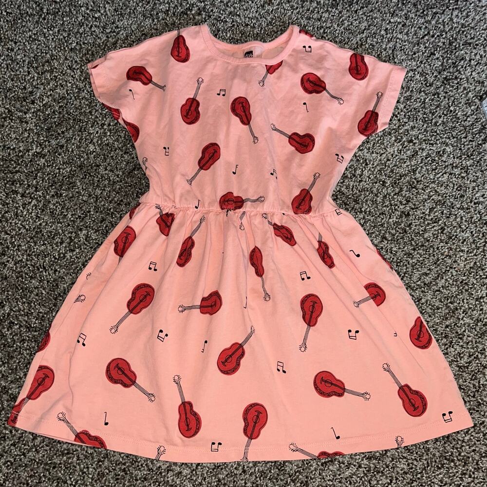 Tea Collection Pink Guitar & Music Note Dress – Size 6